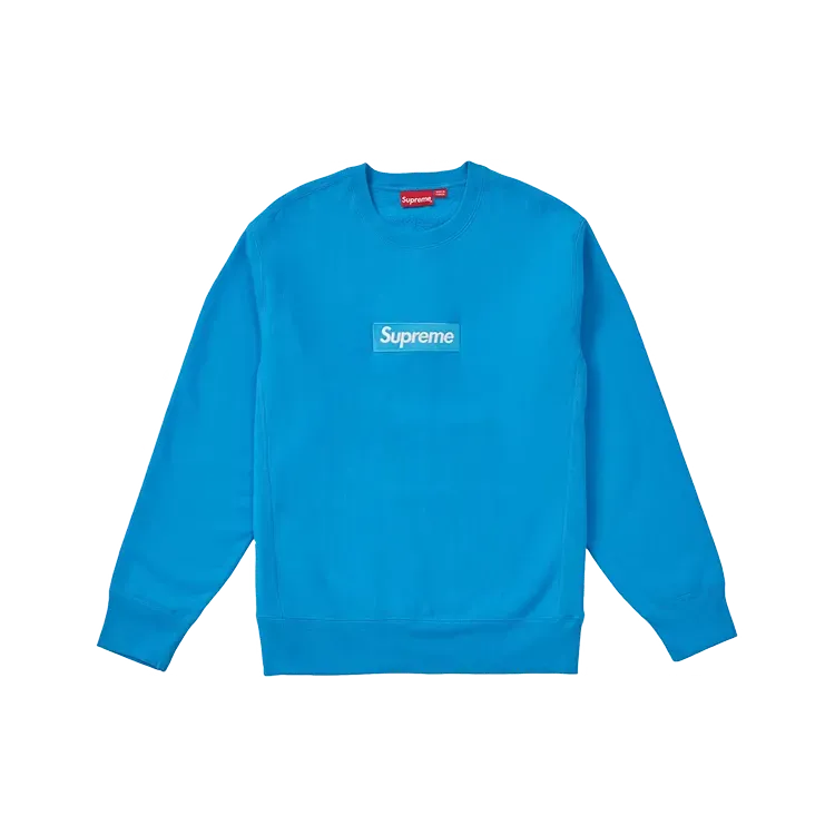 Moletom Supreme Box Logo Crewneck Bright Royal FW18