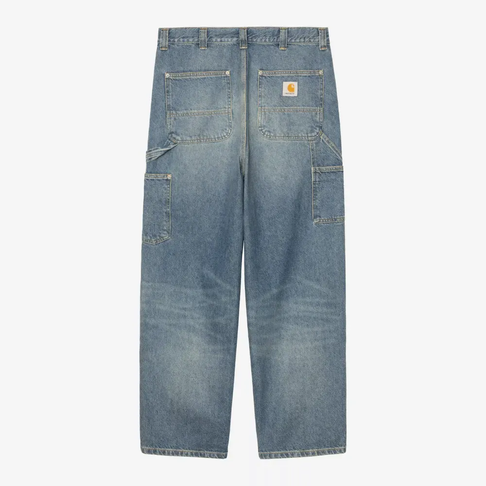 Calça Carhartt OG Double Knee Pant Blue Grind wash foto 1