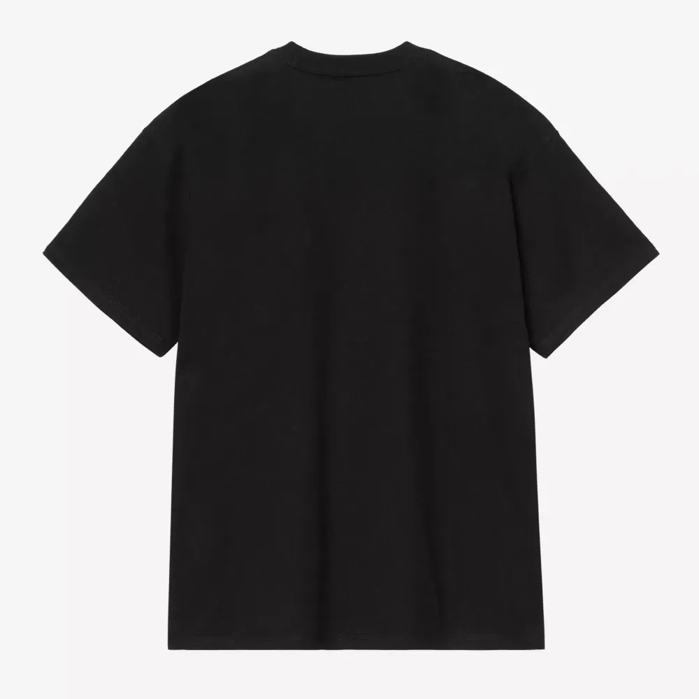 Camiseta Carhartt S/S Longhand Pocket Black White foto 1