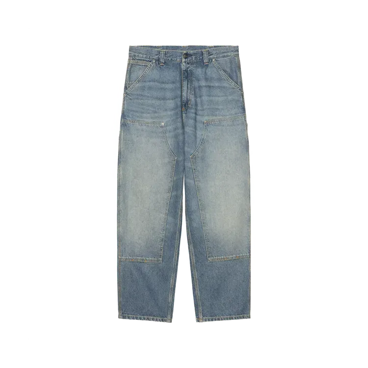 Calça Carhartt OG Double Knee Pant Blue Grind wash