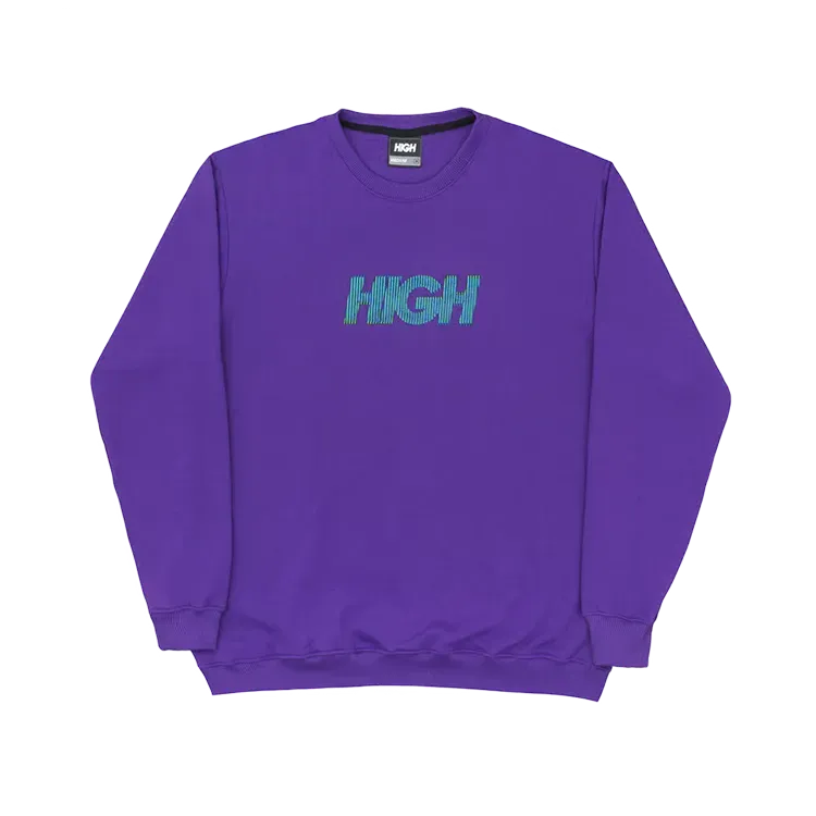 Moletom High Company Crewneck Olograph Logo Purple