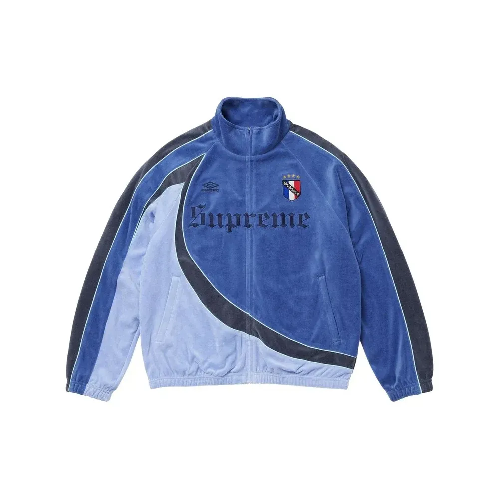 supreme ×UMBRO トラックジャケット Umbro x Supreme Jaqueta Velour Track Blue FW26-W4 - Droper