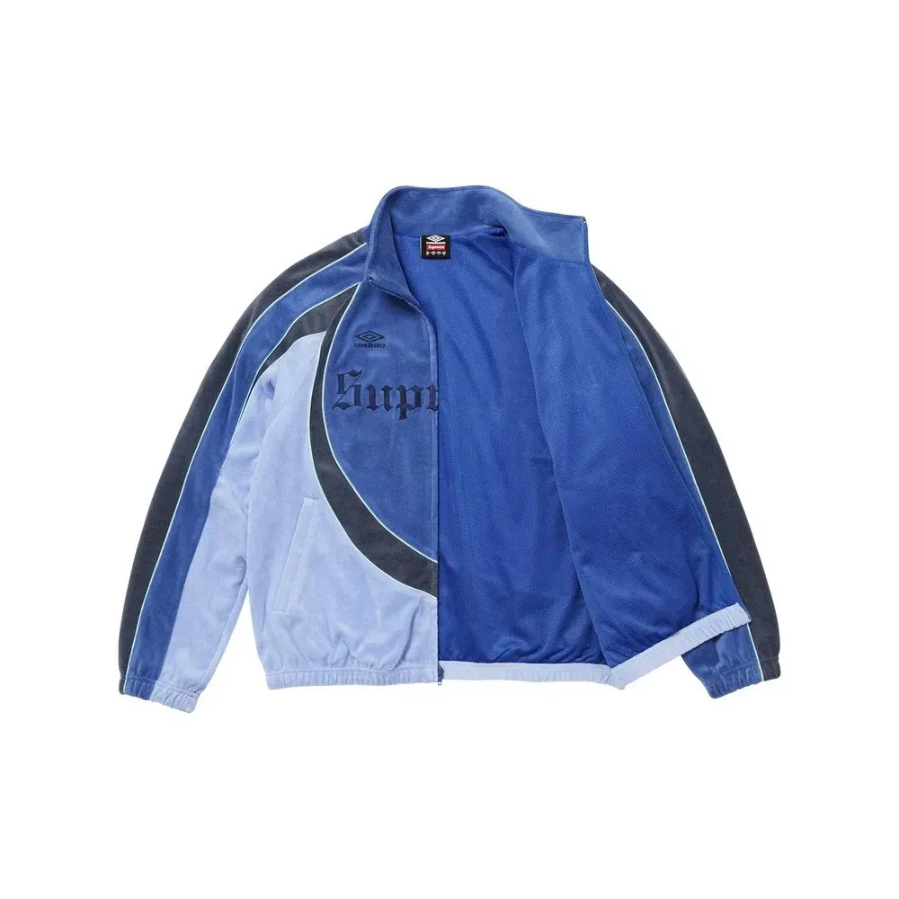 Umbro x Supreme Jaqueta Velour Track Blue FW26-W4 - Droper