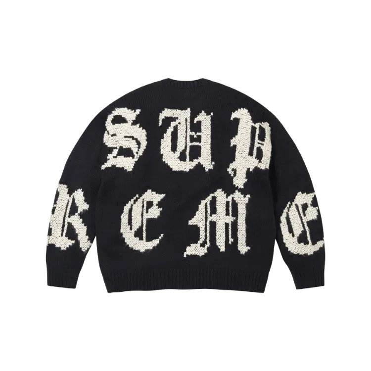 Suéter Supreme Cross Stitch Logo Black FW26-W4