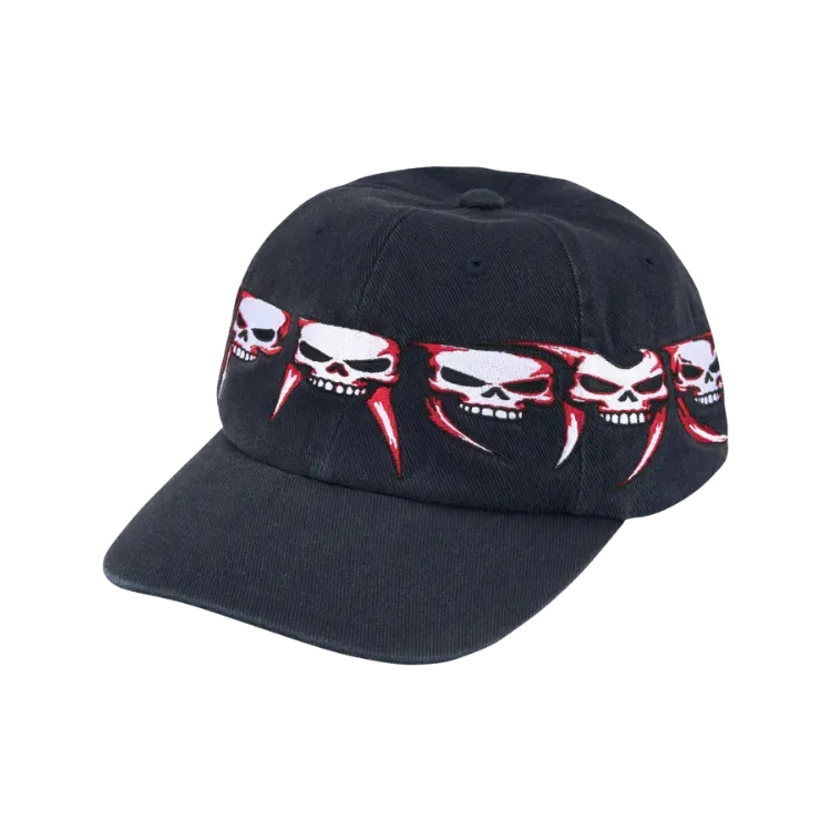 Boné Supreme Skulls Spellout 6-Panel Navy FW26-W4