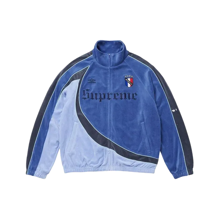 Umbro x Supreme Jaqueta Velour Track Blue FW26-W4 - Droper