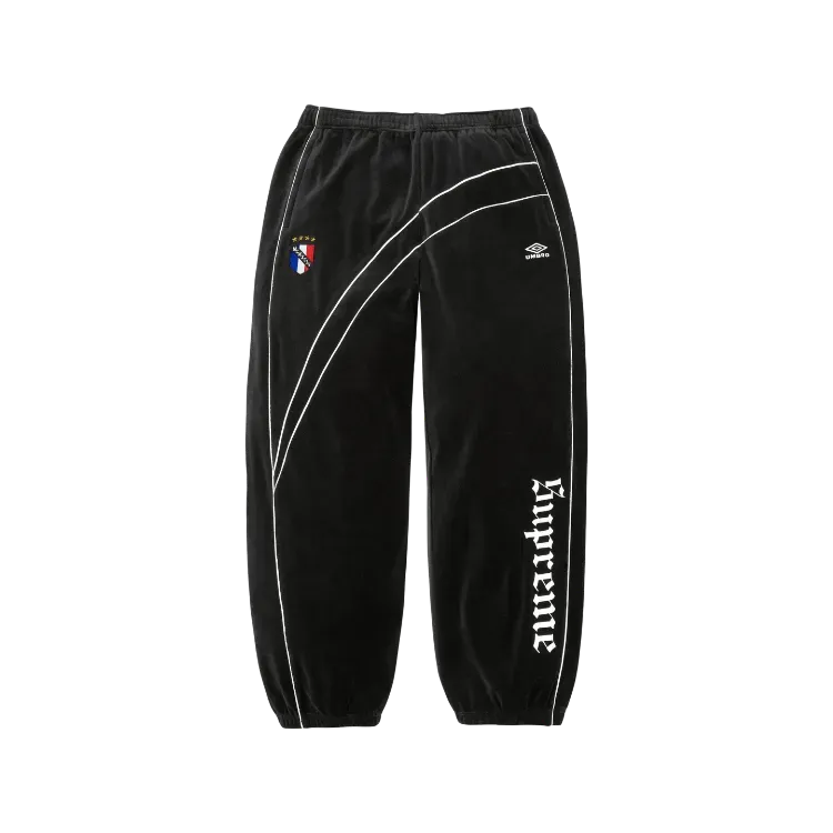 Umbro x Supreme Calça Velour Track Black FW26-W4 - Droper