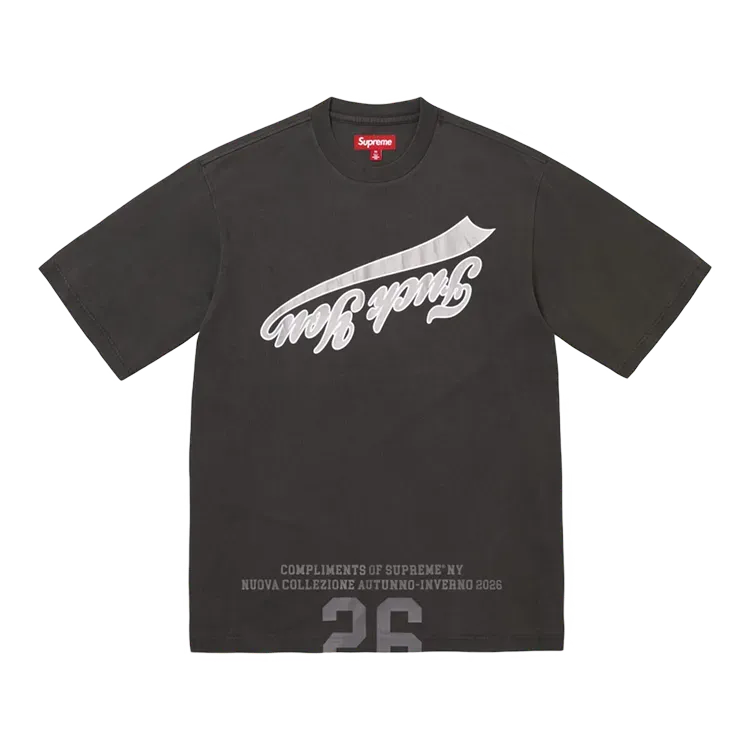 Camiseta Supreme Cracked Flipped S/S Top Black FW26-W4