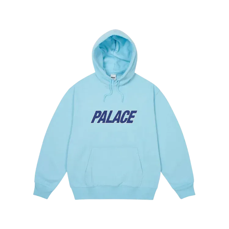 Moletom Palace Duo Logo Hood Skyline Blue