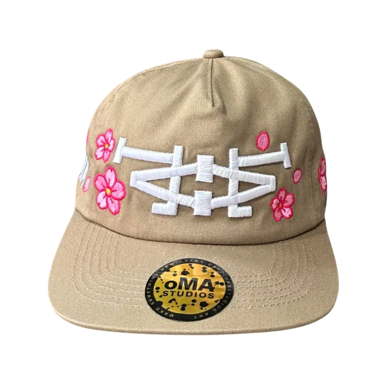 Boné oMA Studios LA LA Cherry Blossom Beige