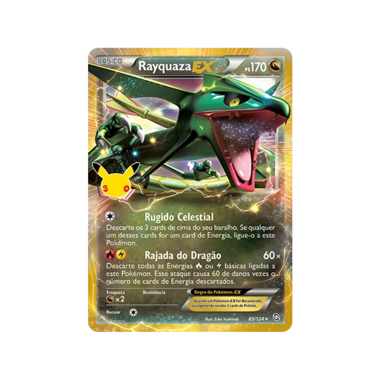 Rayquaza-EX (85/124) Celebração de 30 Anos Pokémon TCG