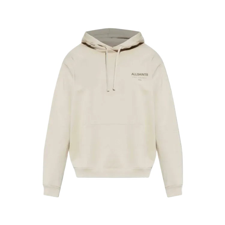 Moletom AllSaints Underground Pullover Logo Medium Beige