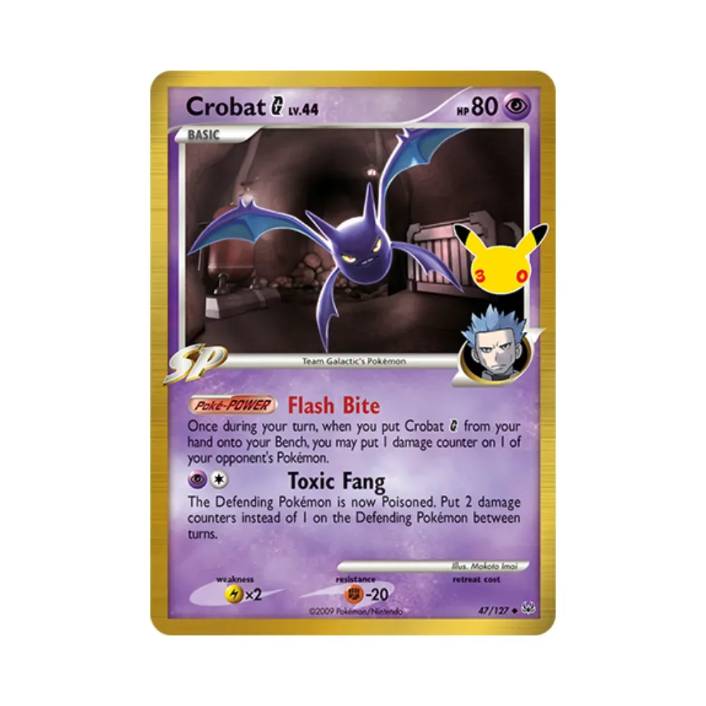 Crobat G (47/127) Celebração de 30 Anos Pokémon TCG foto 1