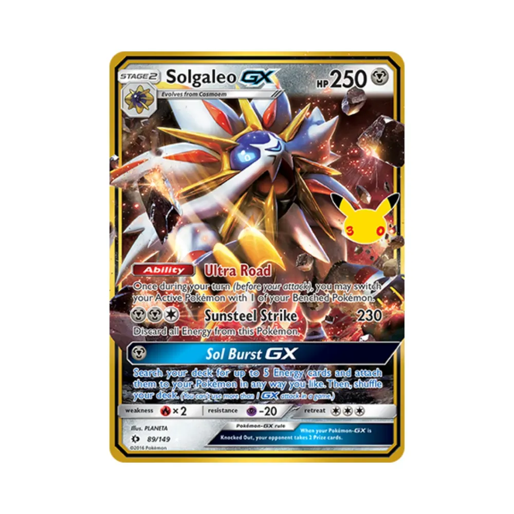 Solgaleo-GX (89/149) Celebração de 30 Anos Pokémon TCG foto 1