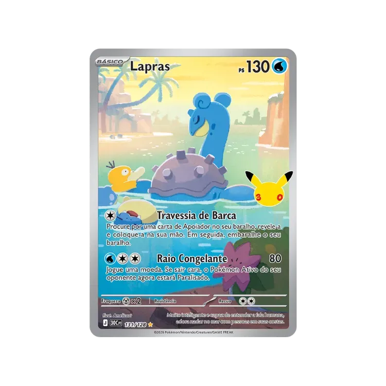 Lapras (131/128) Celebração de 30 Anos Pokémon TCG
