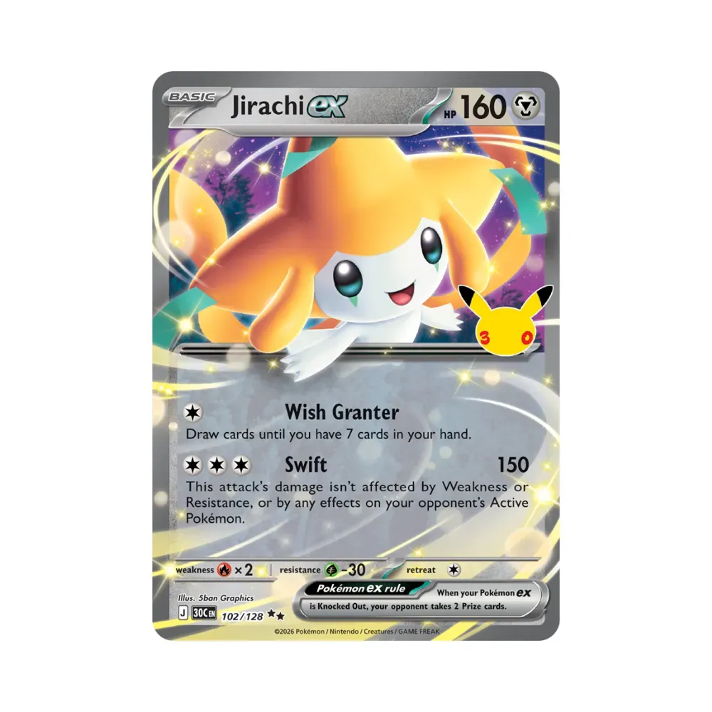 ポケモンカードゲーム chiru Jirachi ex (102/128) Celebração de 30 Anos Pokémon TCG - Droper