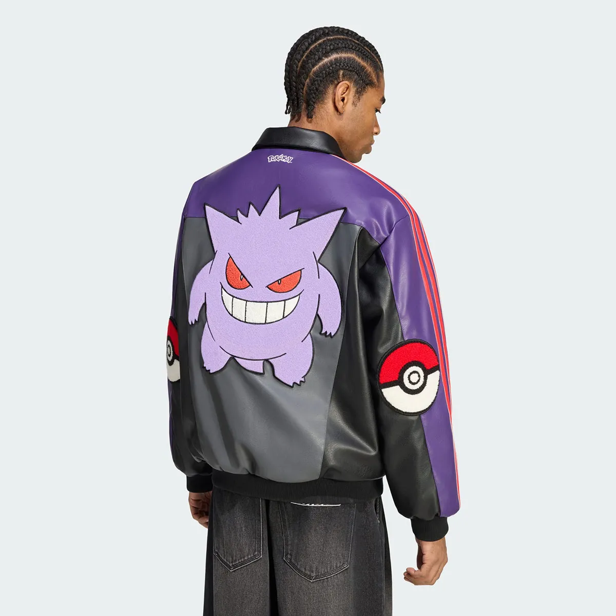 30 anos de legado unem Pokémon e adidas Originals 30 anos de legado unem pokemon e adidas originals adidas pokemon 8 ball jacket gengar ib7072 4