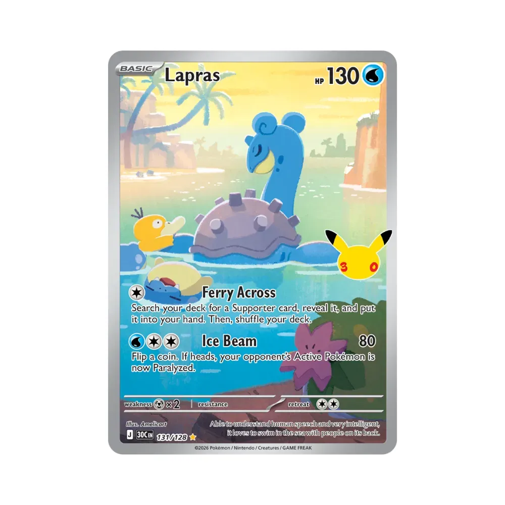 Lapras (131/128) Celebração de 30 Anos Pokémon TCG foto 1