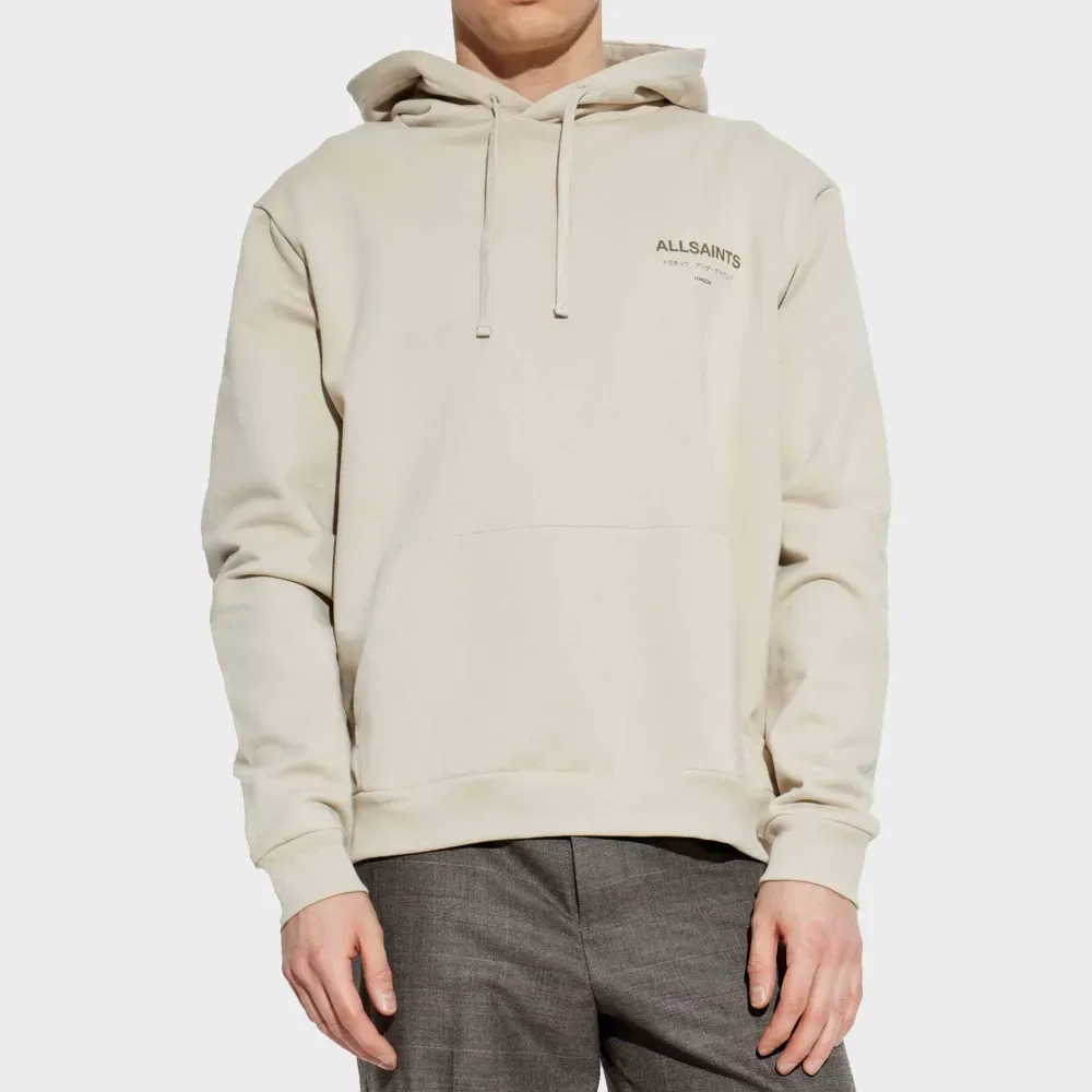 Moletom AllSaints Underground Pullover Logo Medium Beige foto 1