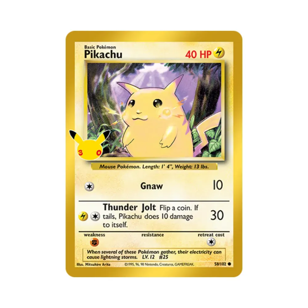 Pikachu (58/102) Celebração de 30 Anos Pokémon TCG foto 1
