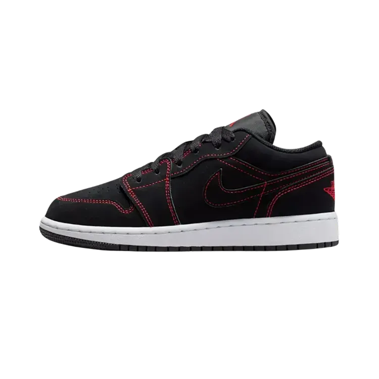 Air Jordan 1 Low Black White University Red Infantil