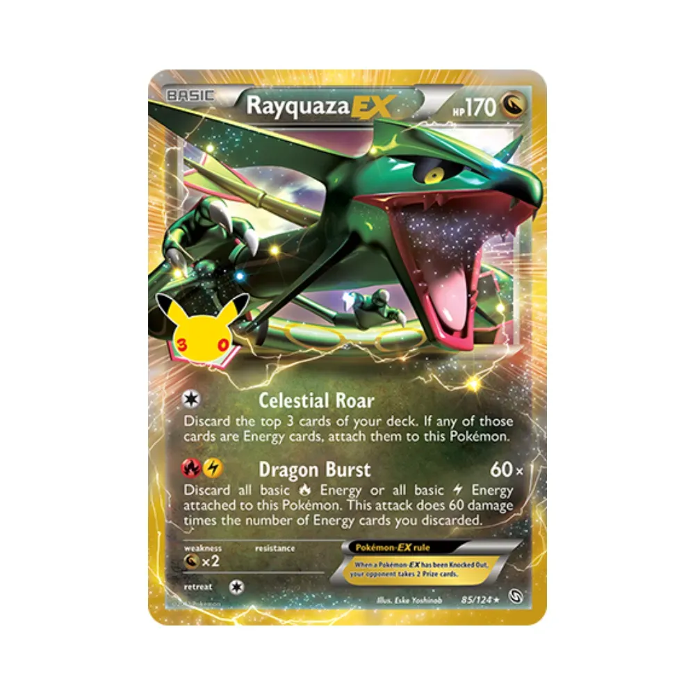 Rayquaza-EX (85/124) Celebração de 30 Anos Pokémon TCG foto 1
