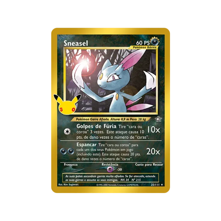 Sneasel (25/111) Celebração de 30 Anos Pokémon TCG
