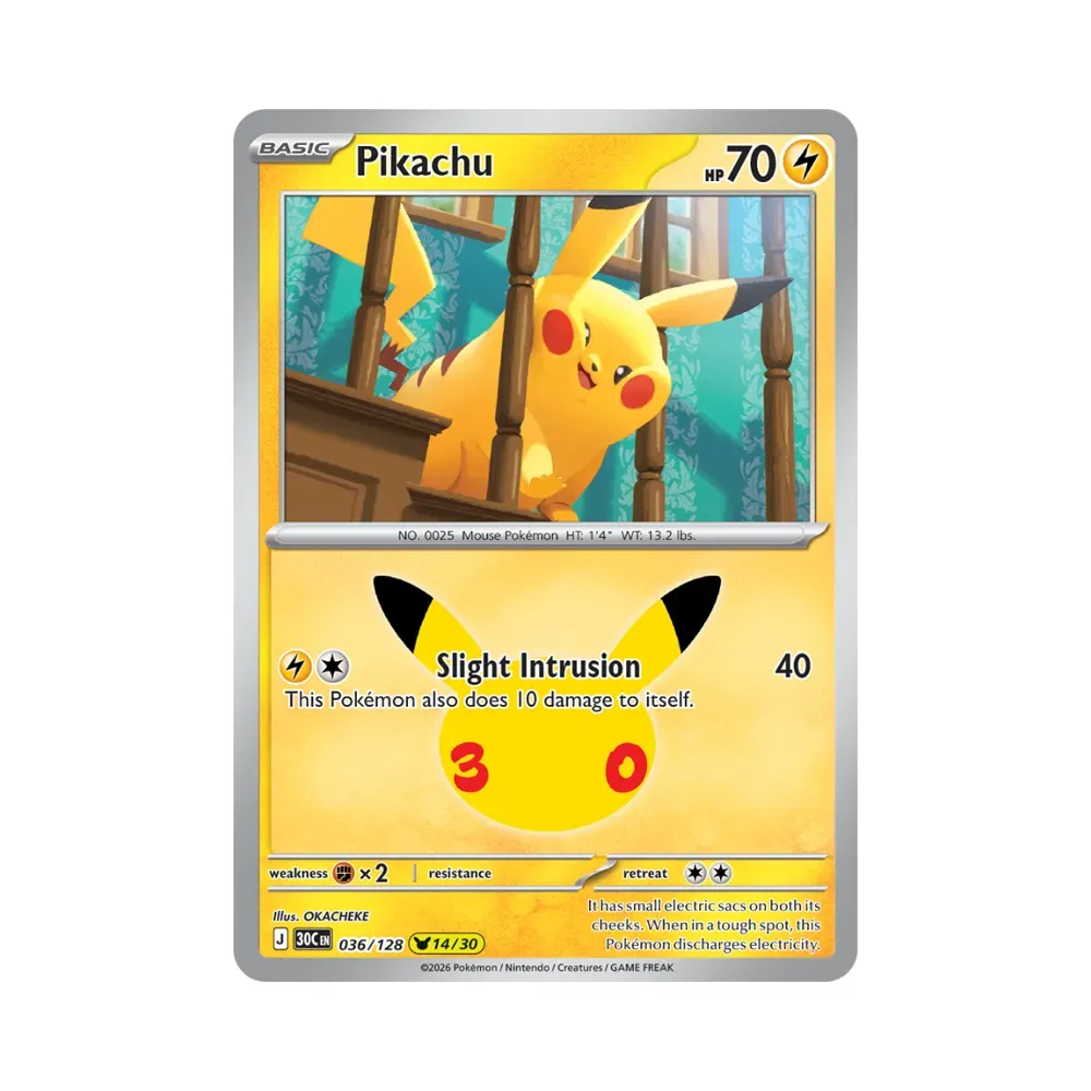 Pikachu (36/128) Celebração de 30 Anos Pokémon TCG foto 1
