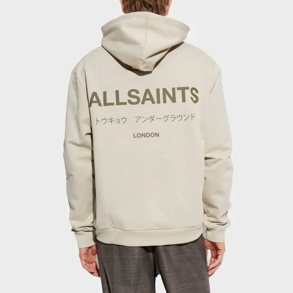 Moletom AllSaints Underground Pullover Logo Medium Beige foto 2