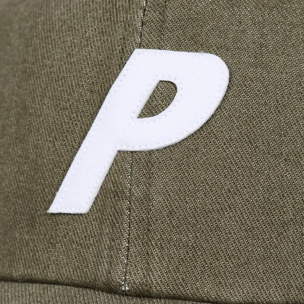 Boné Palace Bleached Denim P 6-Panel Army Olive foto 2