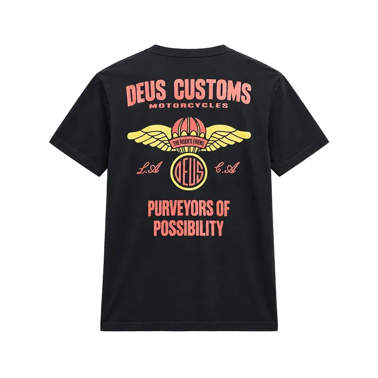Camiseta Deus Ex Machina Regular Fit Cutaway Black
