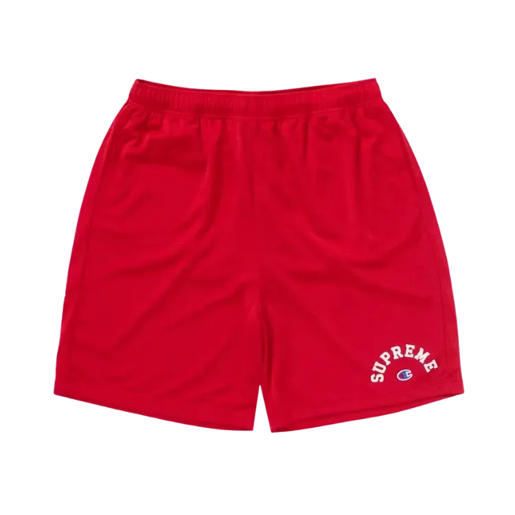 Champion x Supreme Shorts Mesh Red SS24