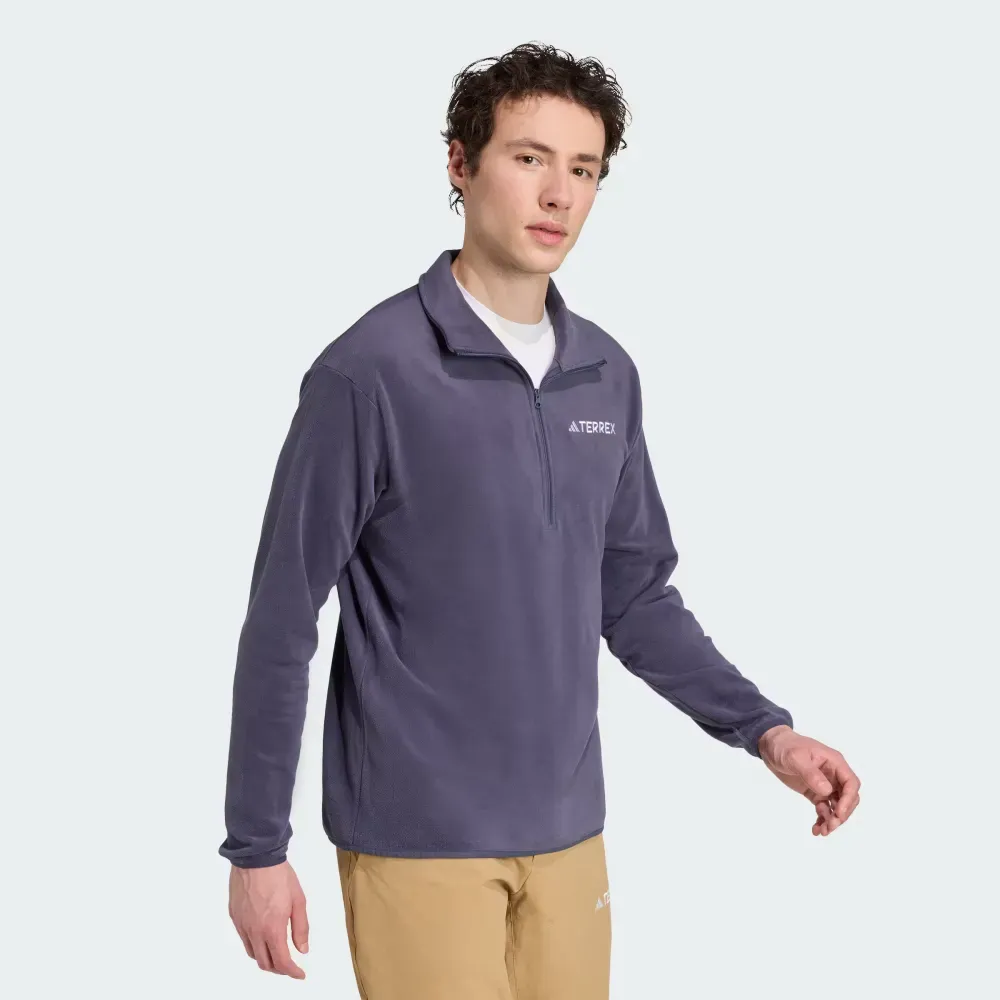 Jaqueta adidas Fleece 1/2 Zíper Multi Essentials Shadow Navy - Droper