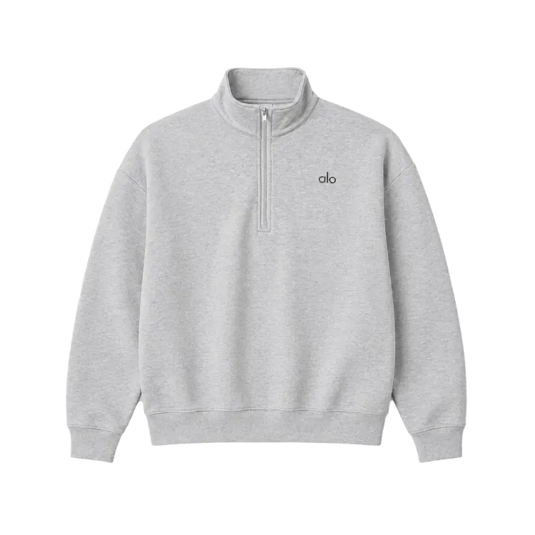 Moletom Alo Yoga Accolade Quarter-Zip Gray