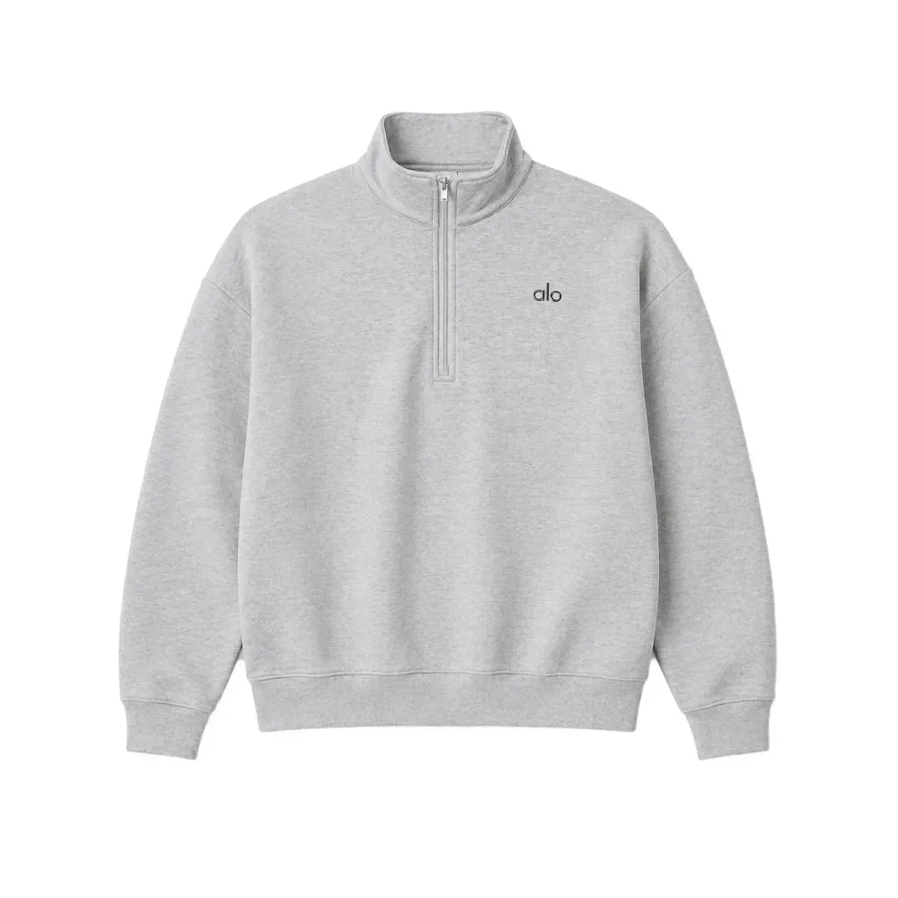 Moletom Alo Yoga Accolade Quarter-Zip Gray - Droper