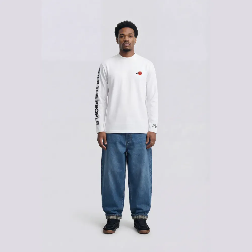 Camiseta Artvist Free The People Long Sleeve Off White - Droper