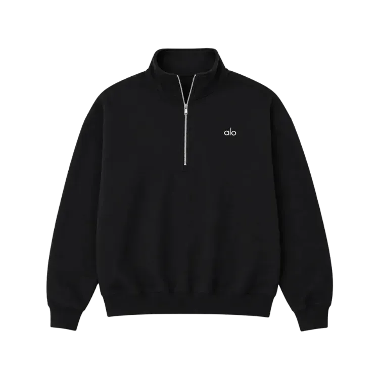 Moletom Alo Yoga Accolade Quarter Zip Black