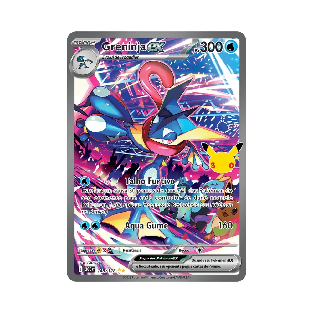 ポケモンカードゲーム ajmg Greninja ex (148/128) Celebração de 30 Anos Pokémon TCG - Droper