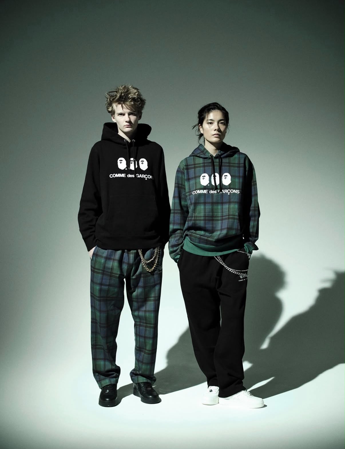 Padrão BAPE CHECK marca a coleção FW26 de BAPE e COMME des GARÇONS