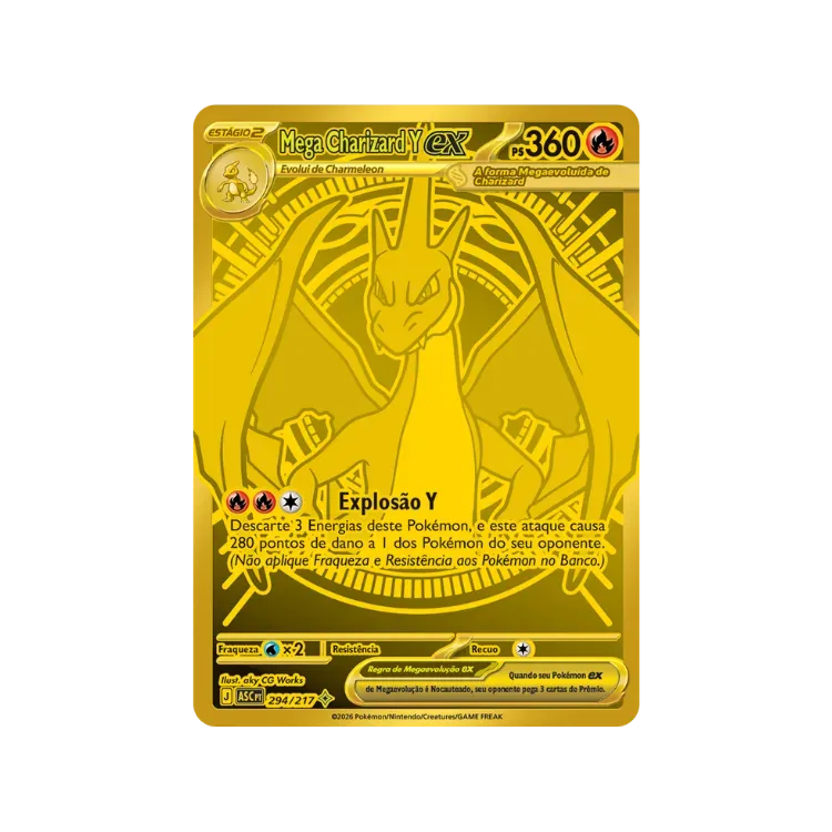 Mega Charizard Y ex (294/217) Heróis Excelsos Pokémon TCG