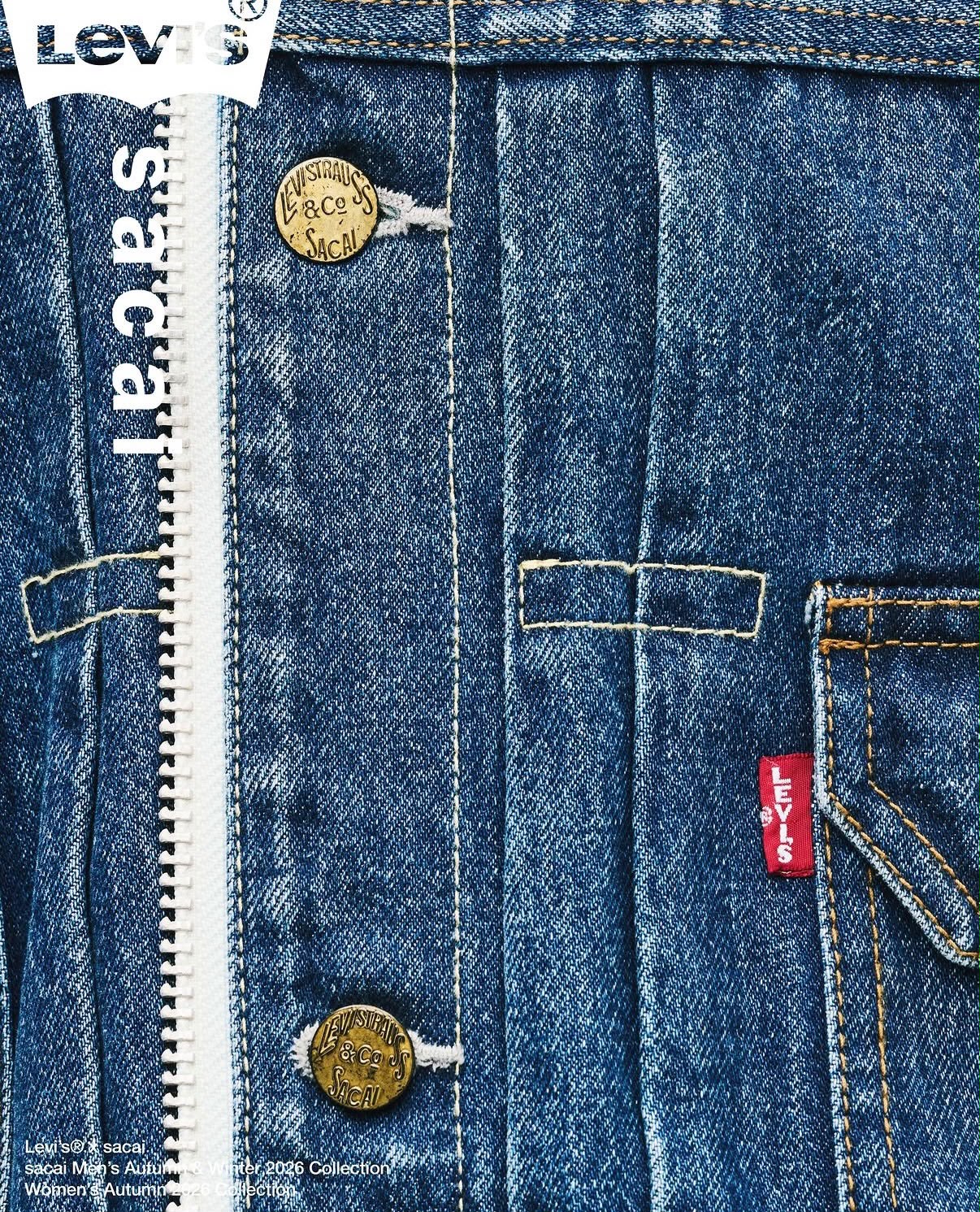 Levi's x sacai revelam jaqueta jeans híbrida com zíperes expostos e estética desconstruída para FW26 levi s x sacai revelam jaqueta jeans hibrida com ziperes expostos e estetica desconstruida para fw26 whatsapp image 2026 09 16 at 14 01 34