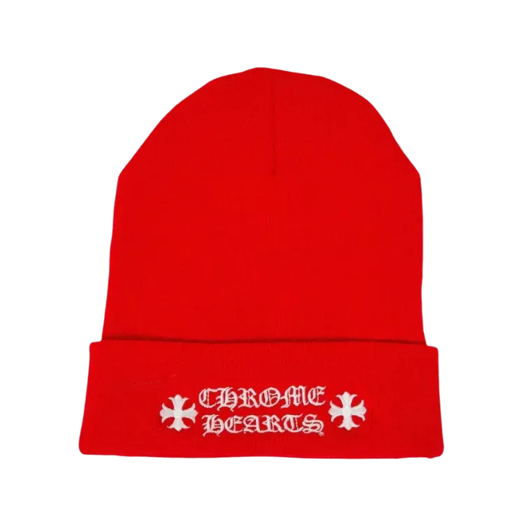 Touca Chrome Hearts Logo Embroidered Red