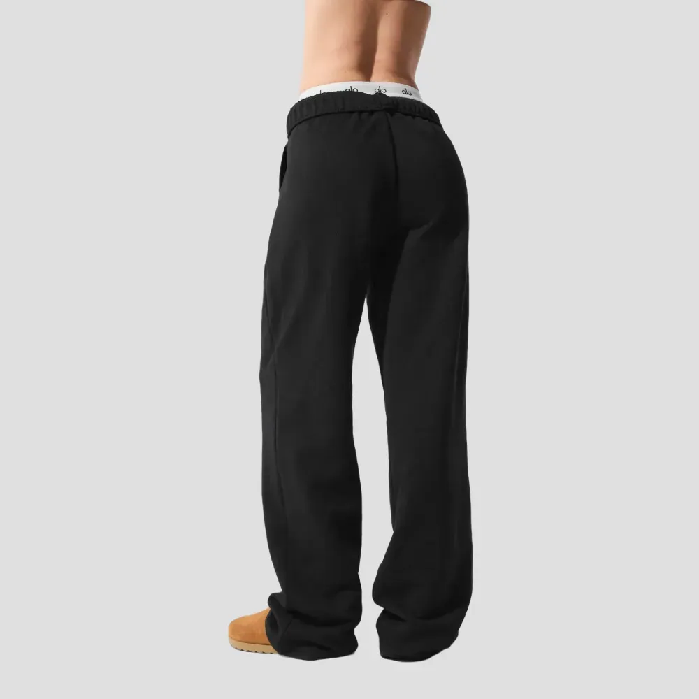 Calça Alo Yoga Accolade Straight Leg Black - Droper
