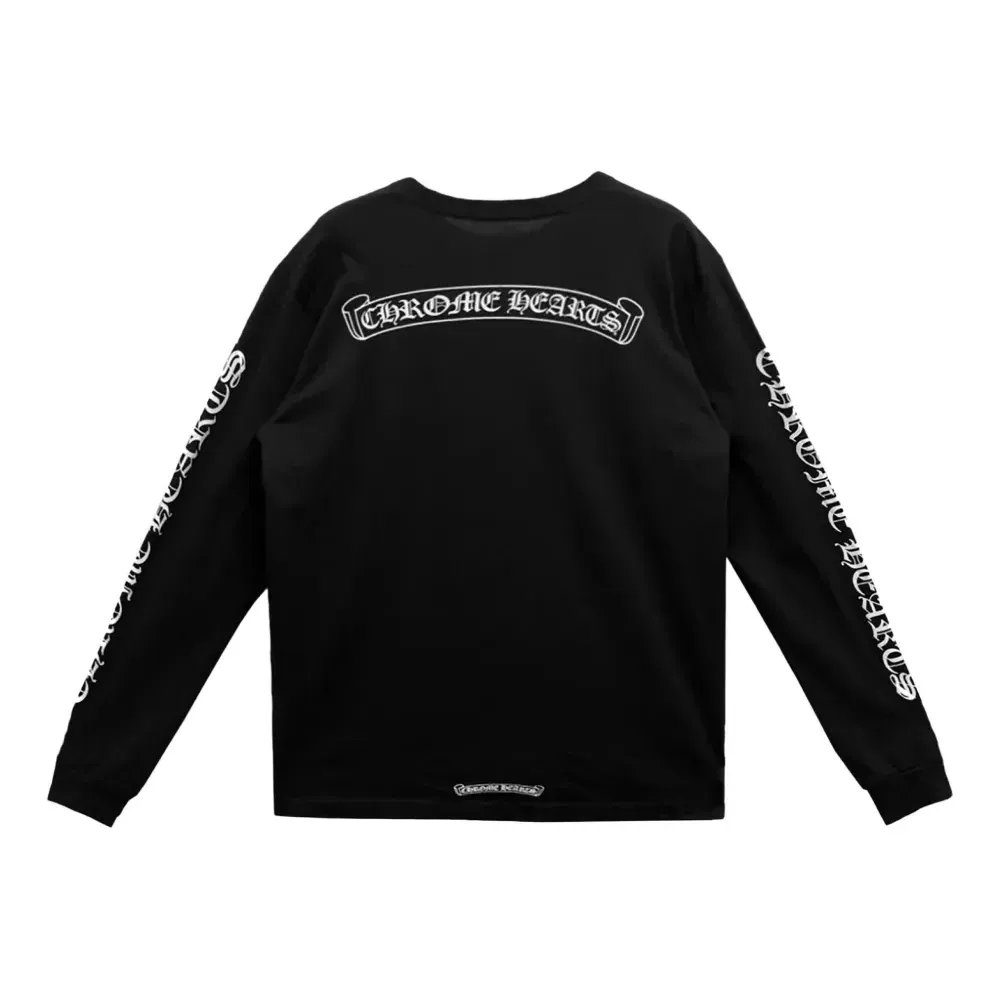 Camiseta Chrome Hearts Scroll Logo L/S Pocket Black foto 1