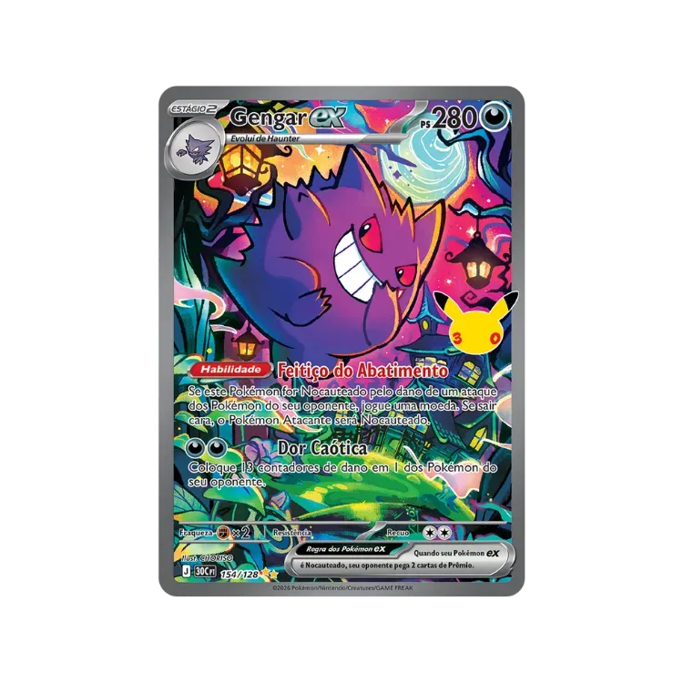 Gengar ex (154/128) Celebração de 30 Anos Pokémon TCG