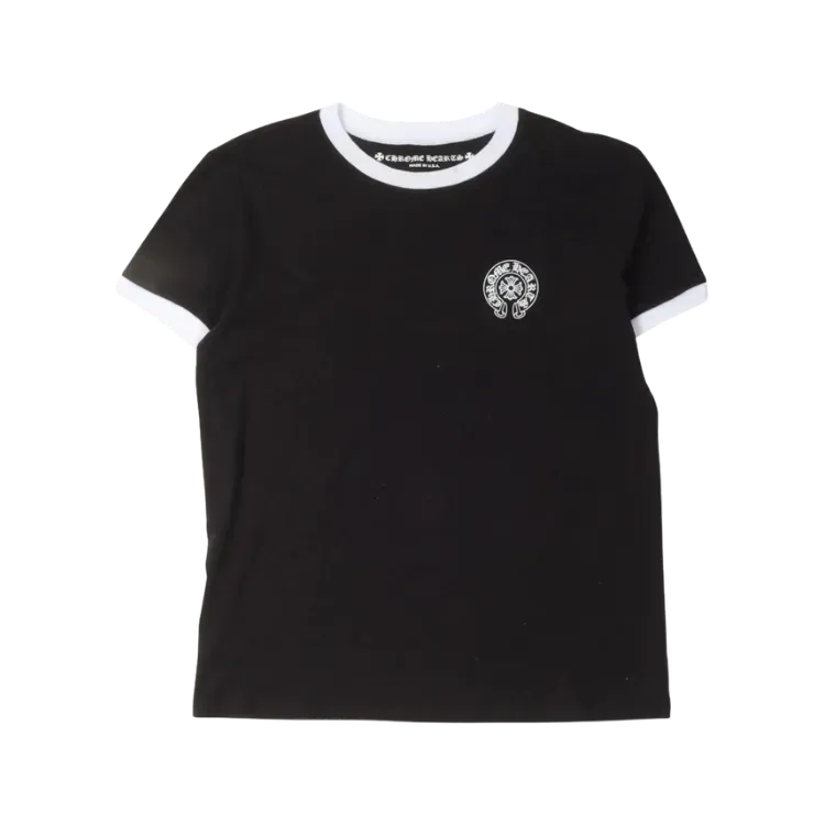 Camiseta Chrome Hearts Horseshoe Logo Ringer Black