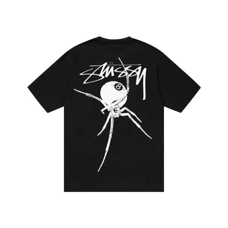 Camiseta Stüssy Arachnid Pigment Dyed Black