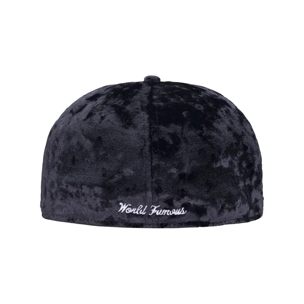 New Era x Supreme Boné Crushed Velvet Box Logo Black FW26-W5 foto 2