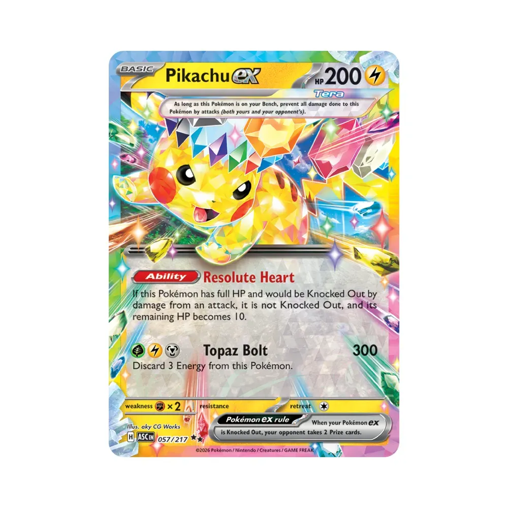 Pikachu ex (57/217) Heróis Excelsos Pokémon TCG - Droper