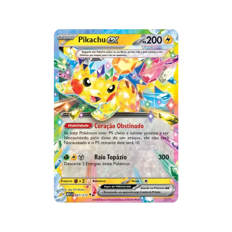 Pikachu ex (57/217) Heróis Excelsos Pokémon TCG